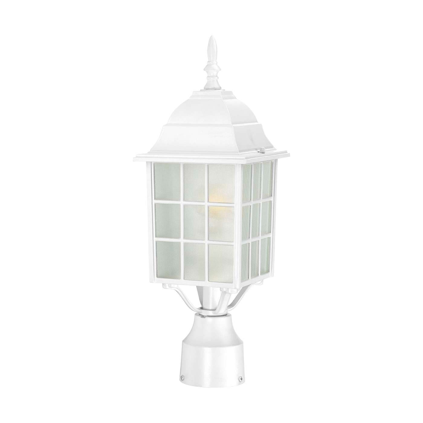 NUVO Outdoor Post Fixture - 17" White Frosted Glass Light