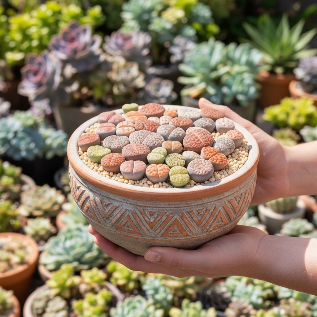 Lithops Rainbow Living Stone Succulent Seeds for Bonsai & Di...