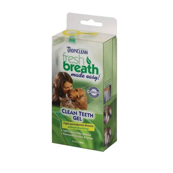 TropiClean Dog Tooth Gel - 4 oz Promotes Strong Teeth & Heal...