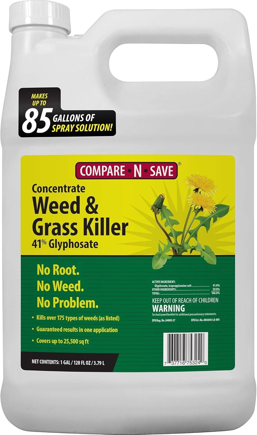 Herbicide Concentrate 41% Glyphosate 1 Gallon