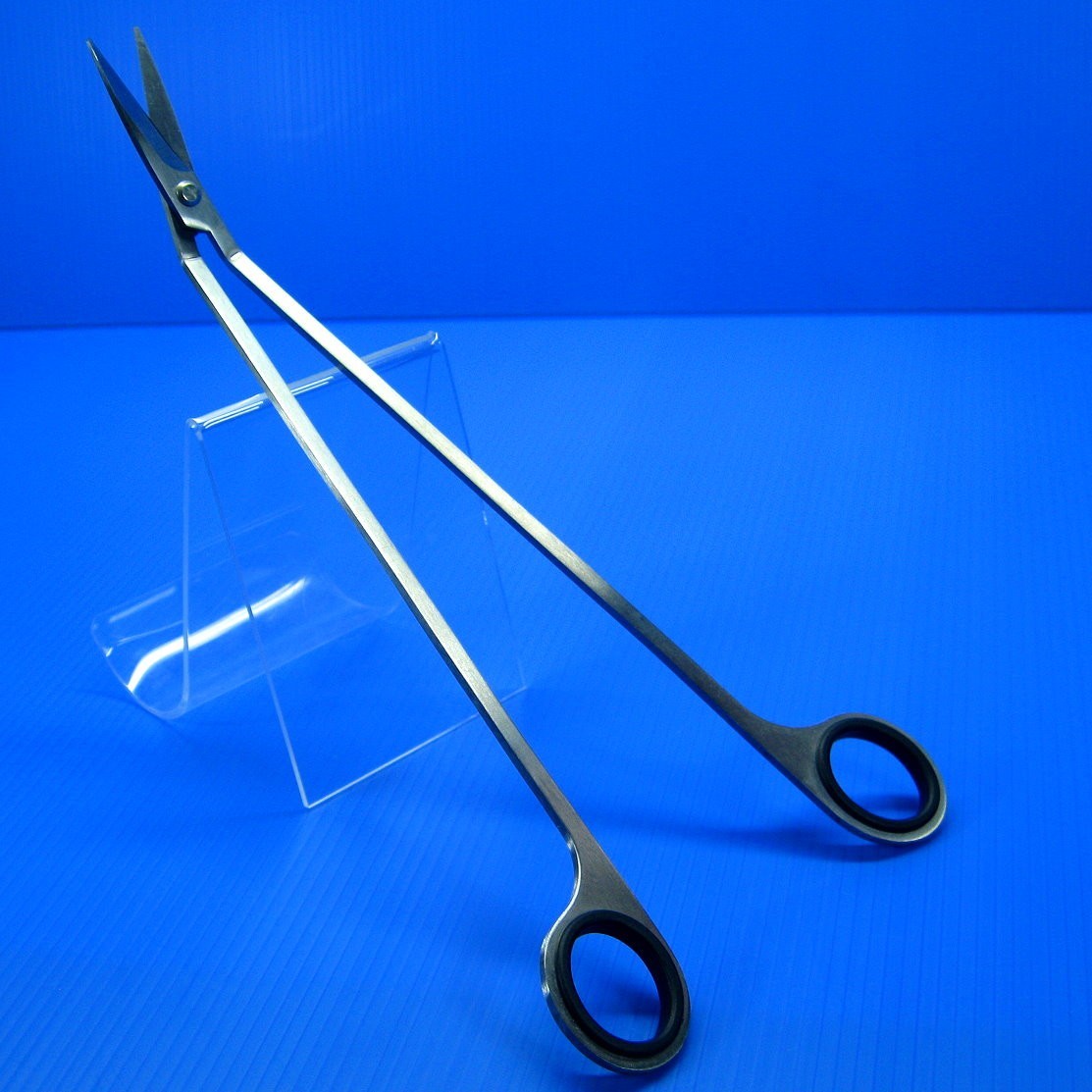 Stainless Aquarium Curve Moss Tool Scissors - 10 Inch Fish T...