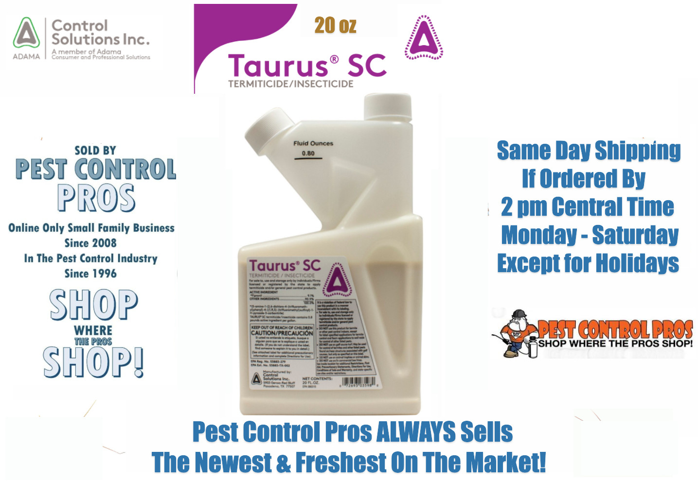 Taurus SC Termidor Insecticide - 20 oz Ant, Roach, Flea Kill...
