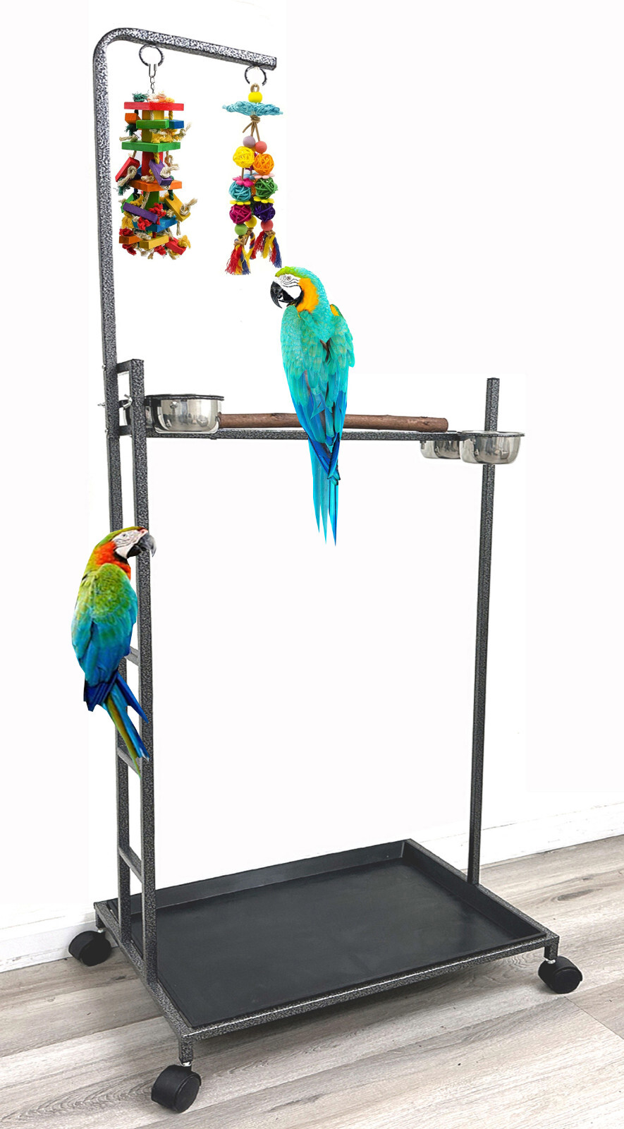 X-Large Parrot Bird Play Gym Wood Perch With Climbing Ladder...