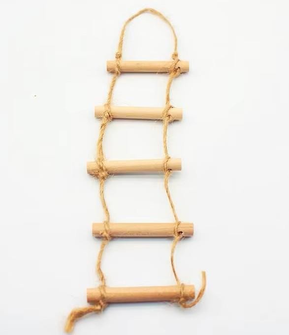 Miniature Dollhouse Fairy Garden Set - 7 Inch Rope Ladder -...