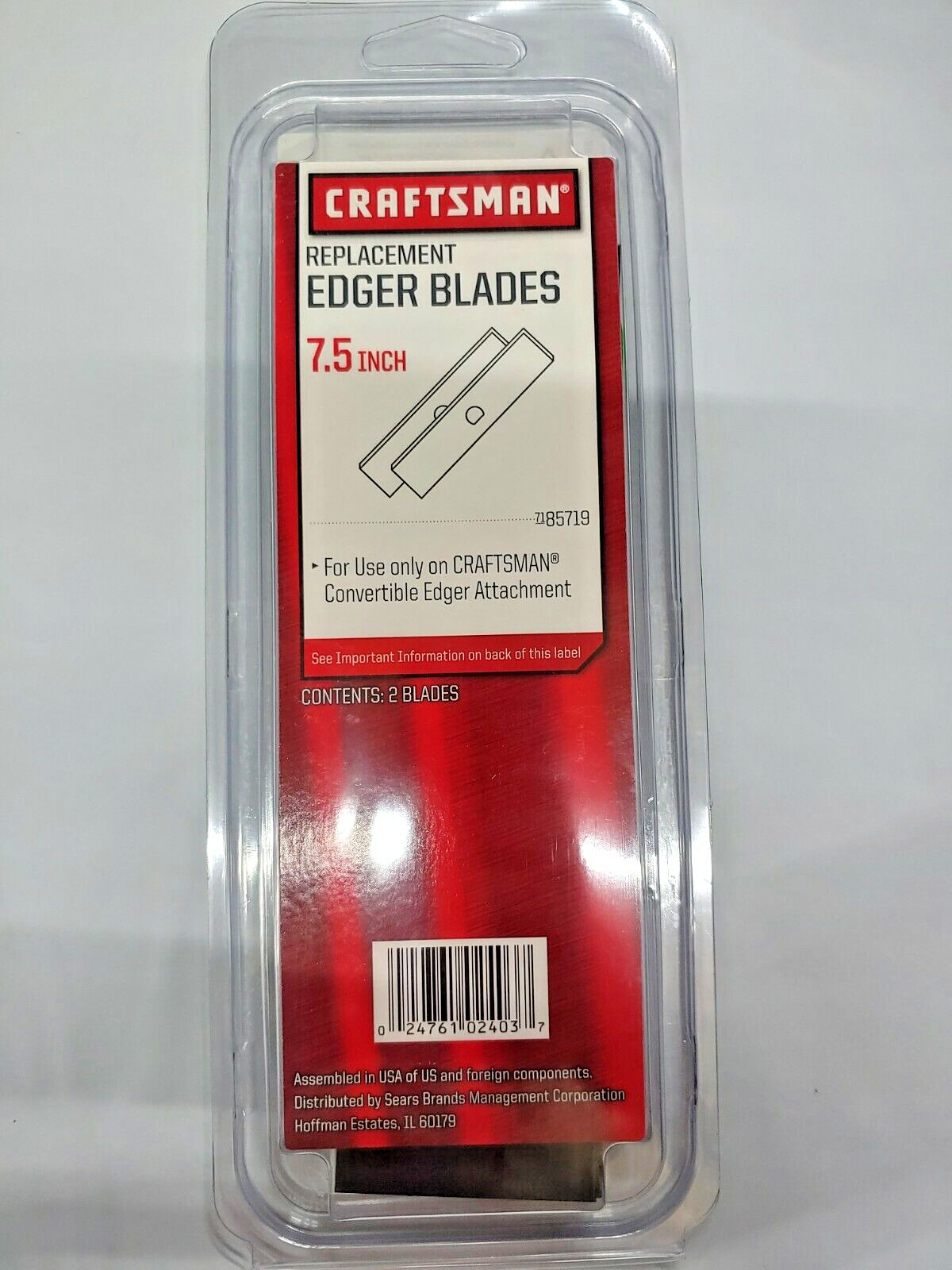 Craftsman 85719 OEM Premium Edge Blades (2 Pack) 7.5" for Hu...