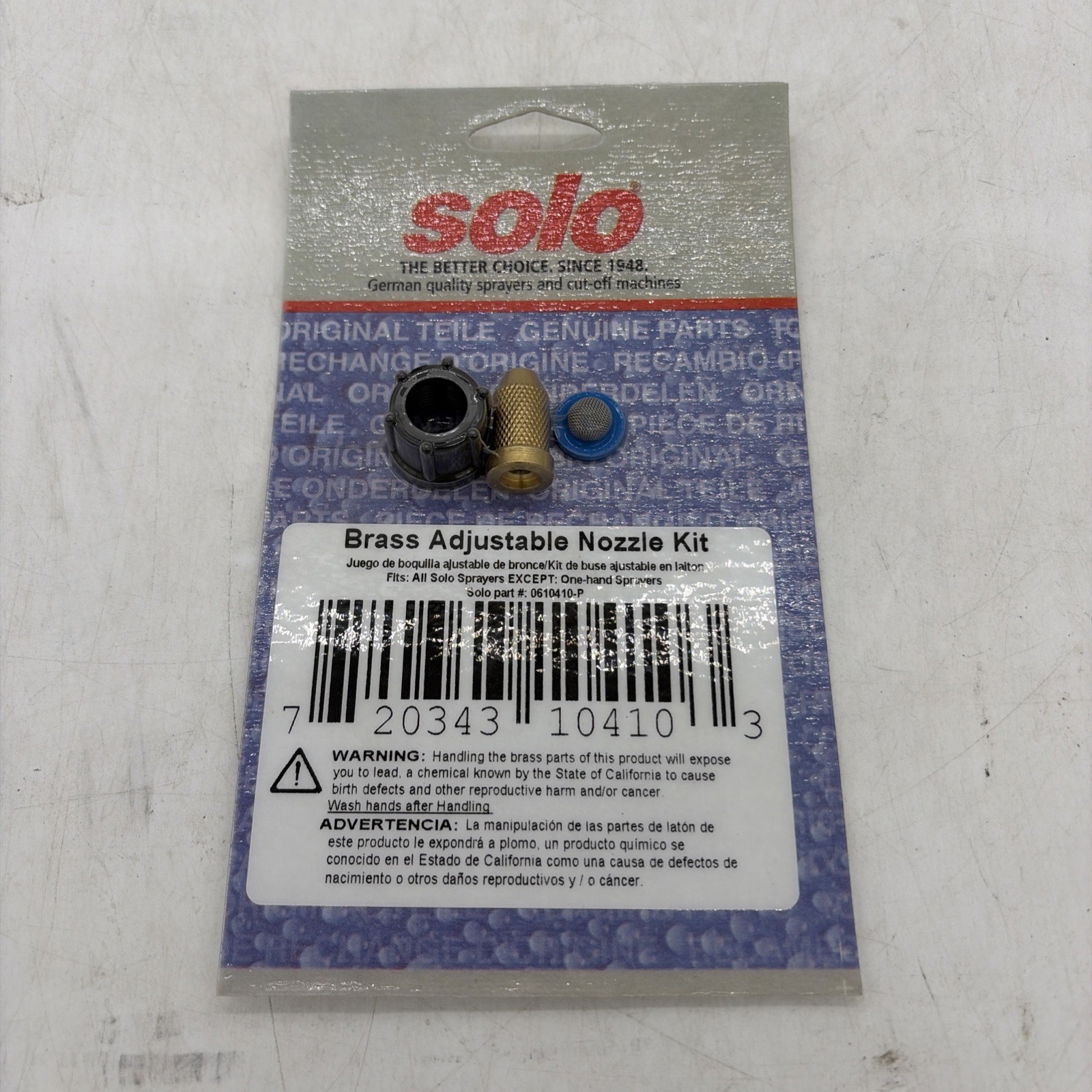 Solo Brass Nozzle Kit Model 0610410P