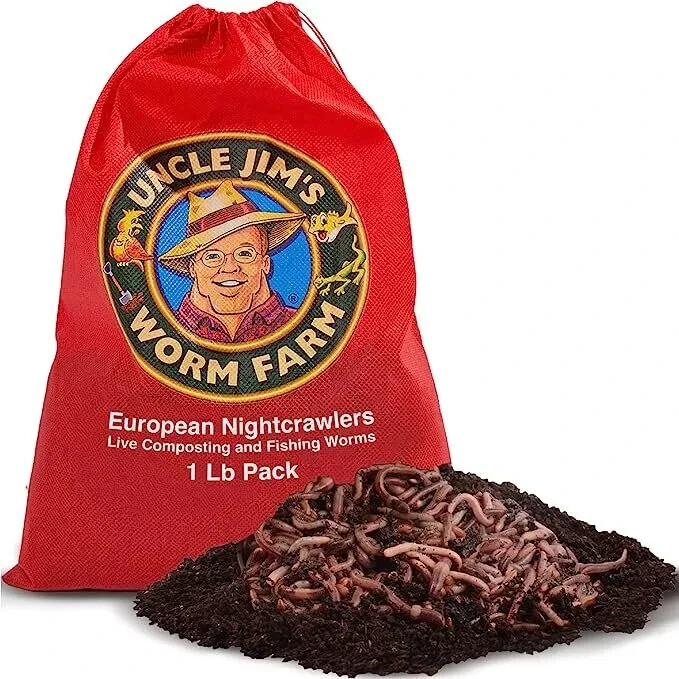 Uncle Jim's Worm Farm European Nightcrawlers for Composting...