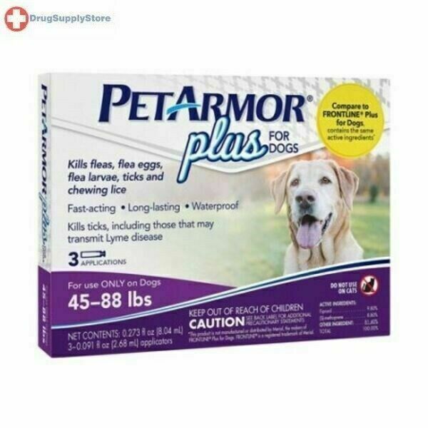 Petarmor Plus Flea Tick Treatment for Large Dogs (30 lb)