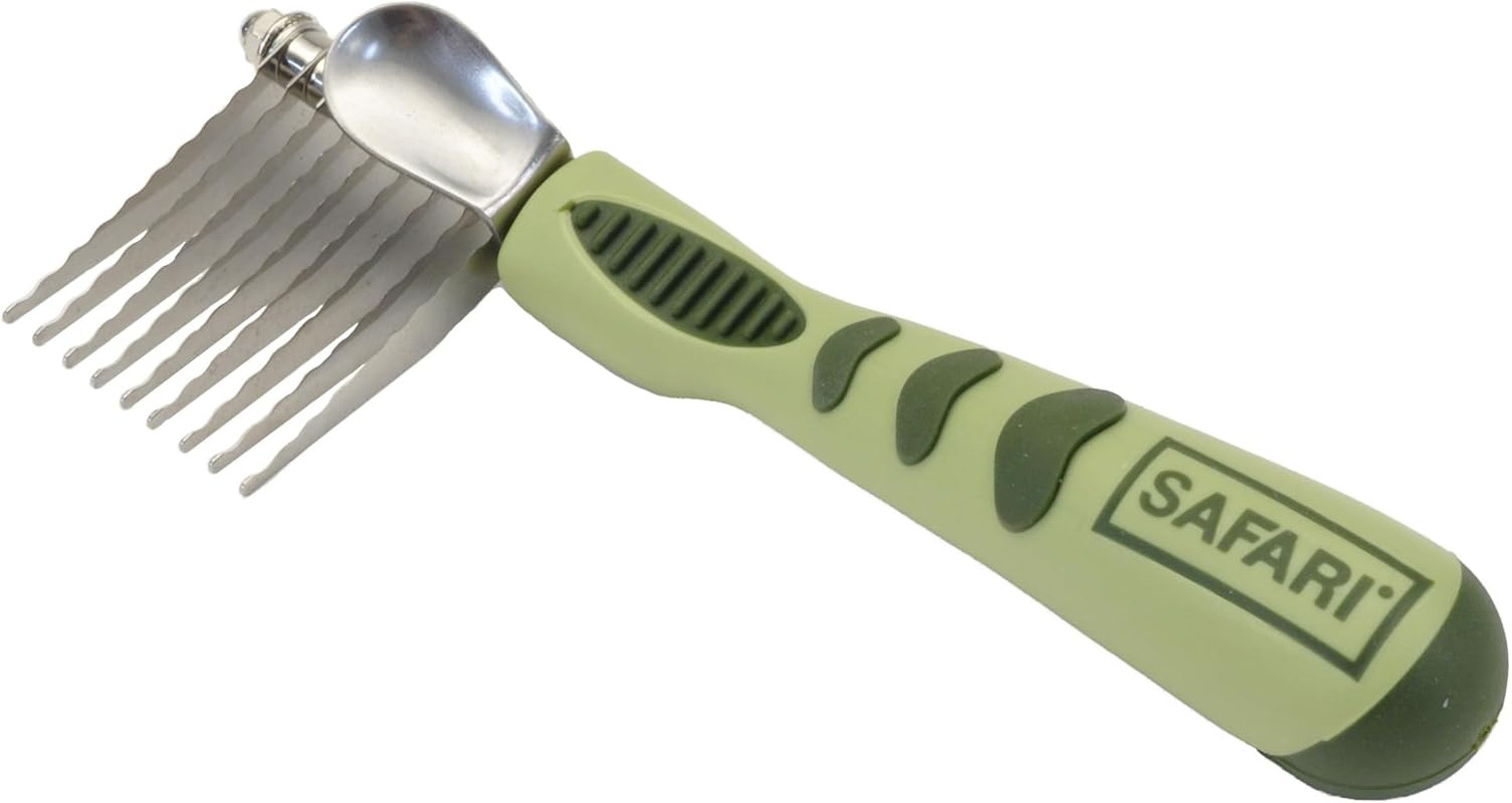 Pet Safari Dog De-Matting Comb - Serrated Stainless Steel To...
