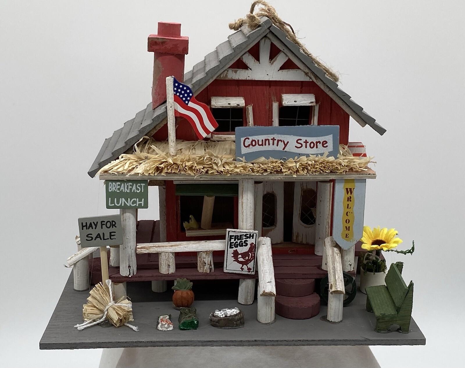 Country Store Wood Birdhouse