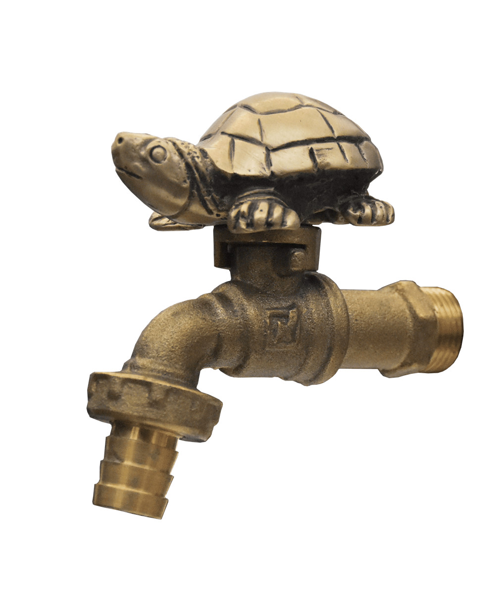Brass Garden Tap Turtle Spigot Faucet Vintage Home Decor Out...