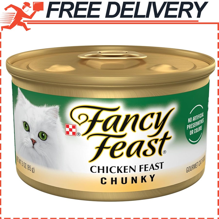 Purina Fancy Feast Chunky Chicken Feast Wet Cat Food, Pack o...