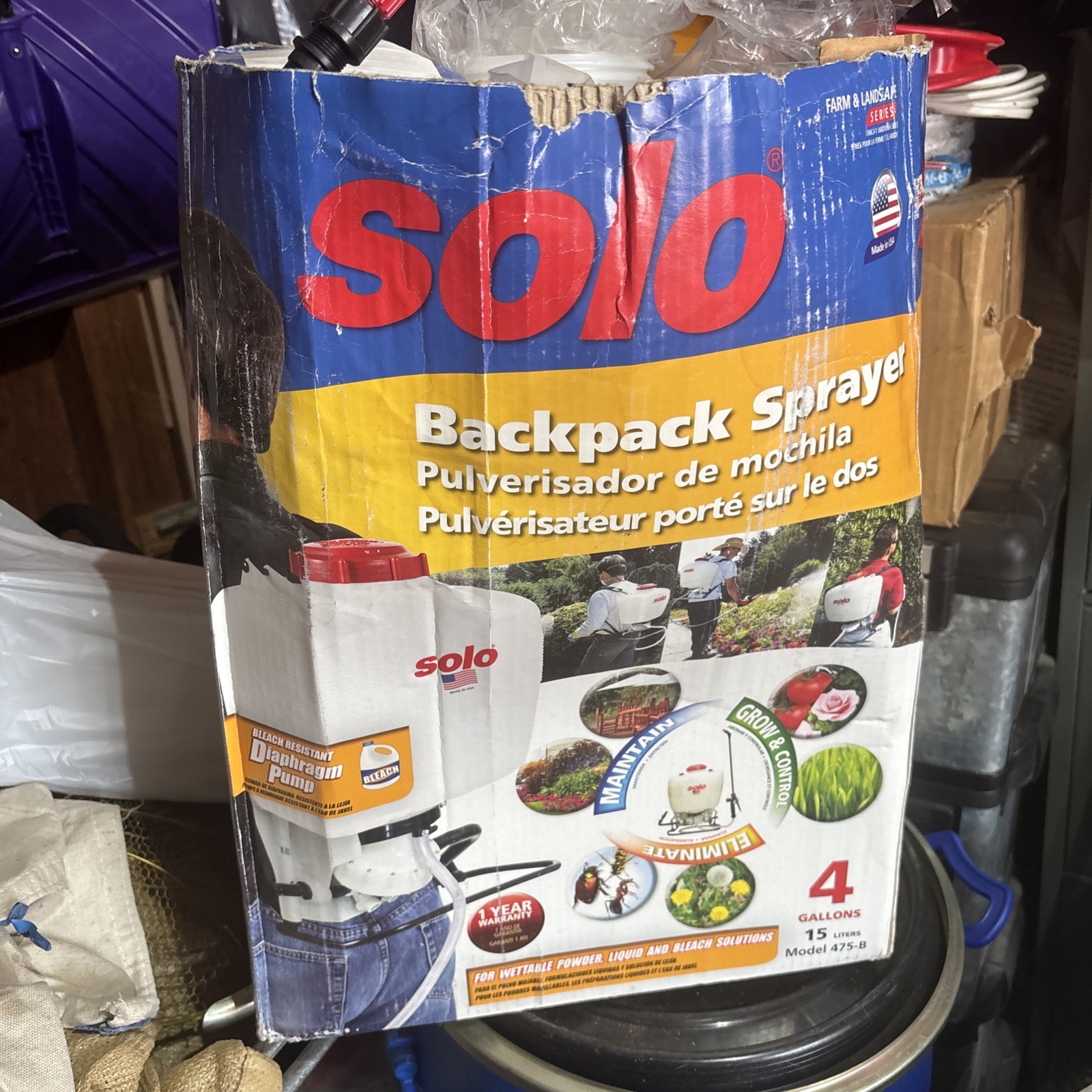 Solo 4 Gallon Garden Sprayer Diaphragm Pump Model 475-B