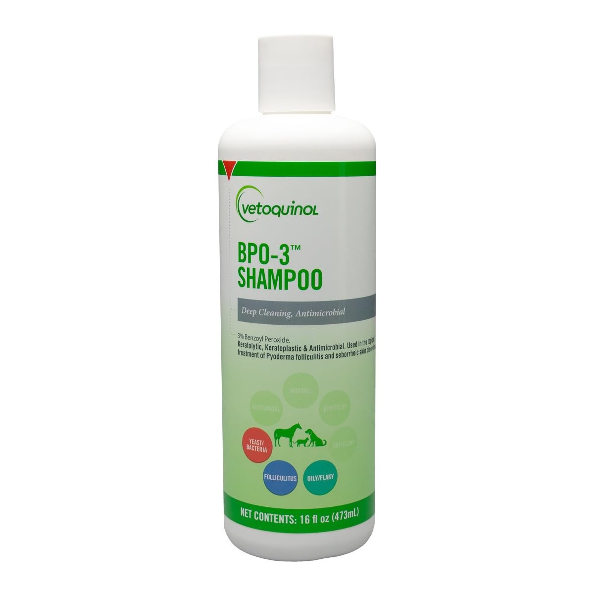 Vetoquinol BPO-3 Shampoo for Pets (Dogs, Cats, Horses) - 16o...