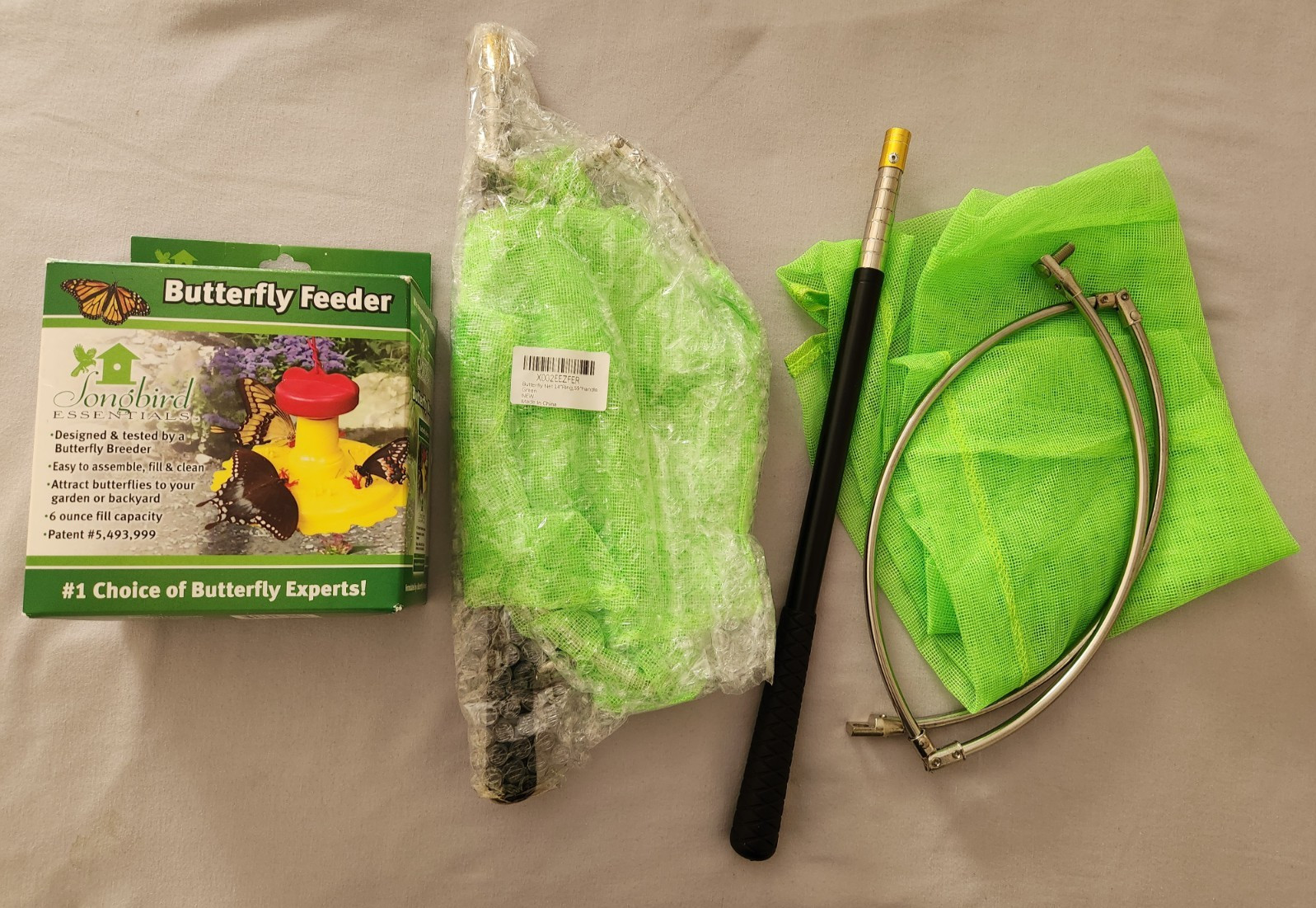 Butterfly Net 13" Ring with 27" Telescopic Handle, Set of 2...