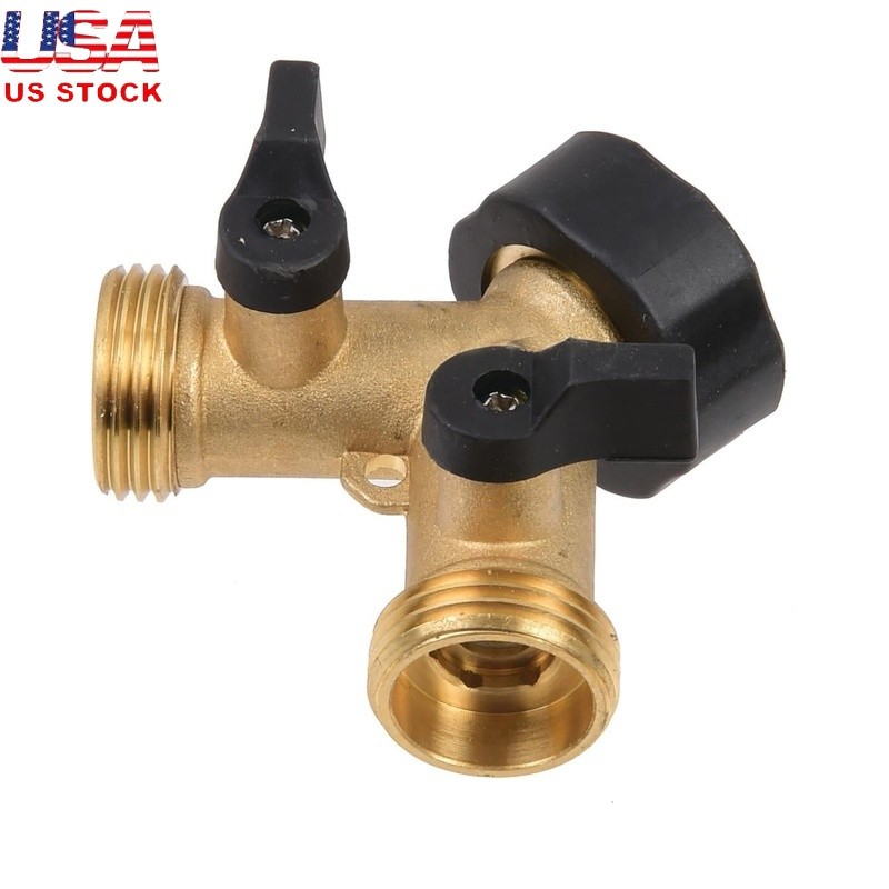 Brass Heavy-Duty Garden Water Flow Control Shut-Off Connecto...