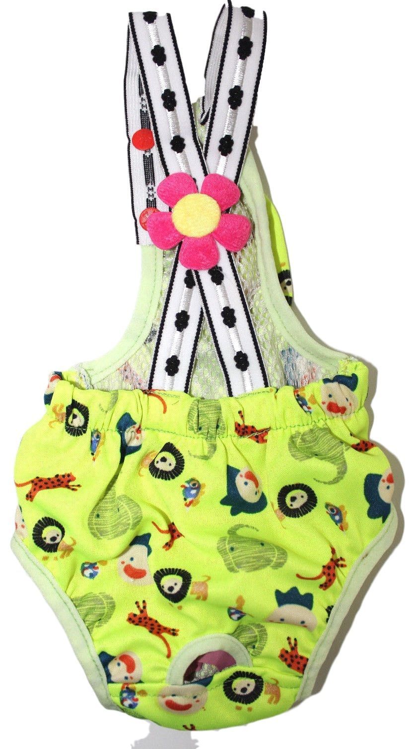 Cute Dog Puppy Diaper Sanitary Pants with Suspenders (Small...