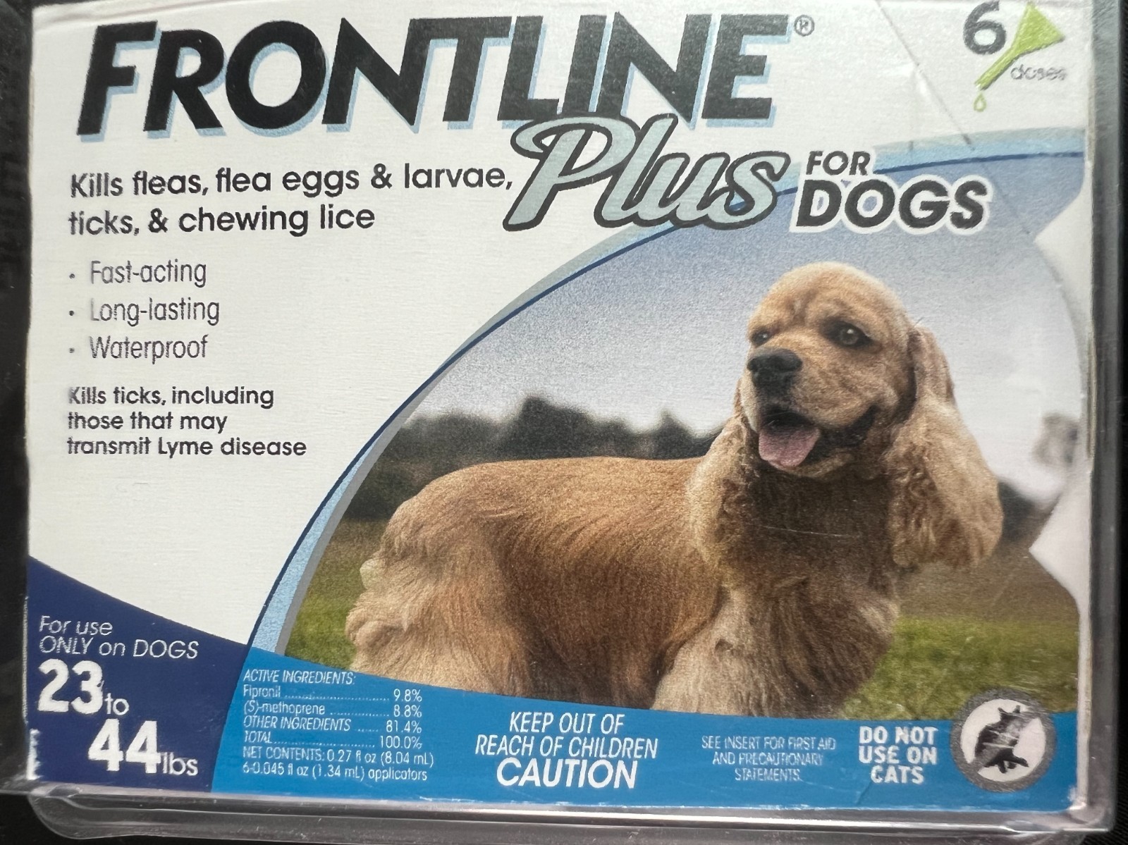 Frontline Plus Dog Treats, EPA Approved, 23-44 lbs Weight, 6...