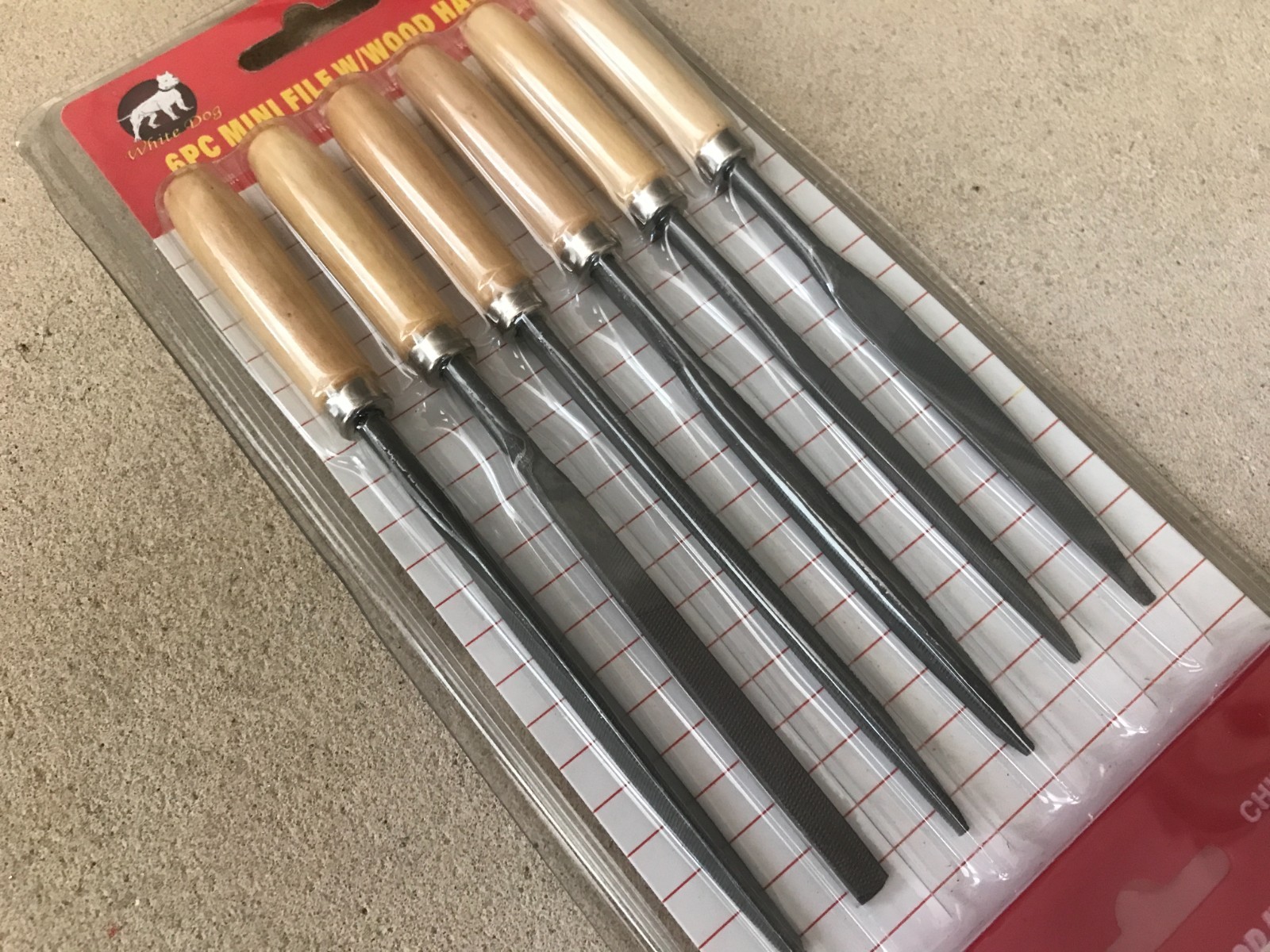 Coarse Cut Needle File Set With Wood Handle & Pouch