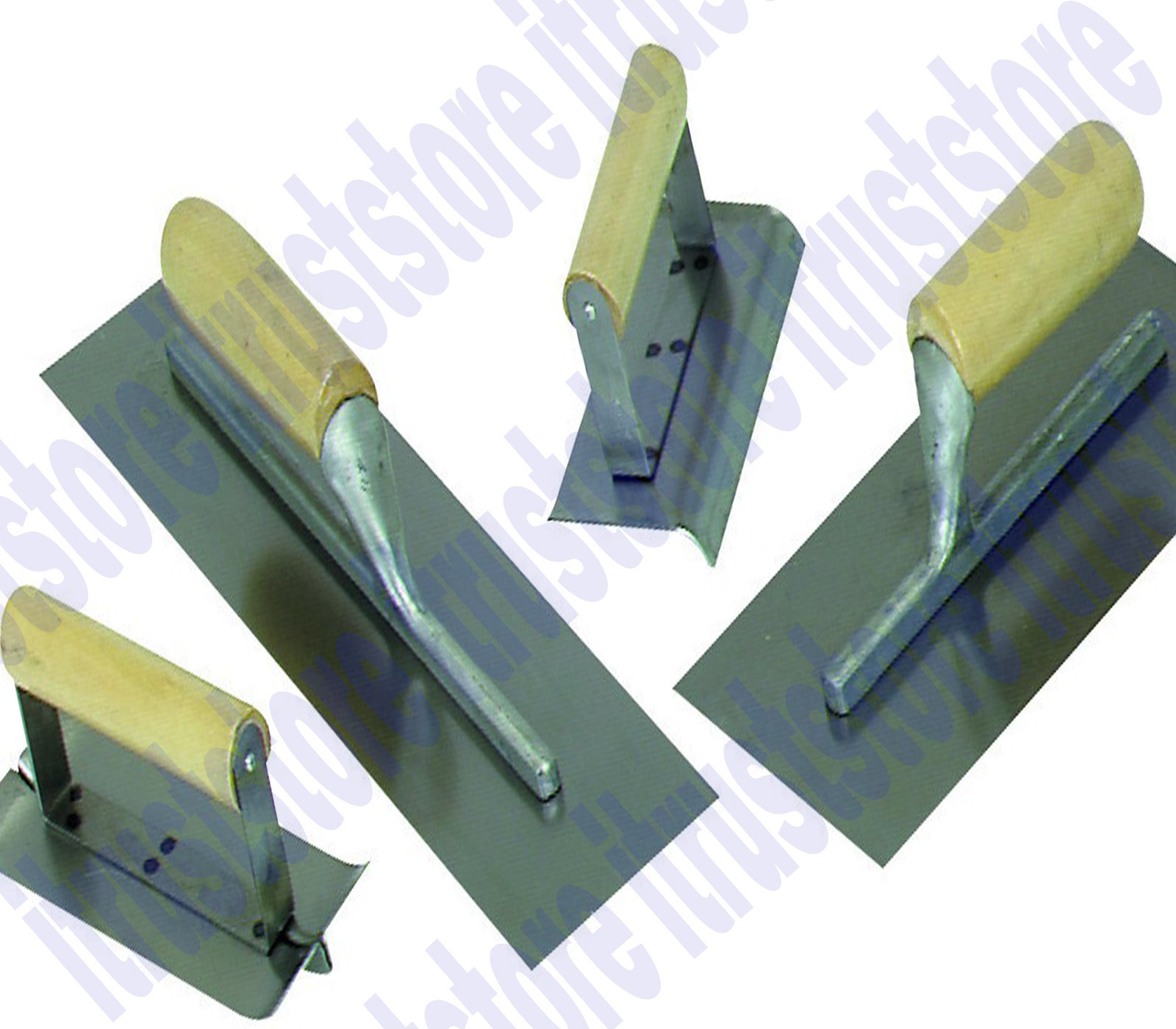 Cement Concrete Hand Trowel Finishing Tool Set, 4-Piece