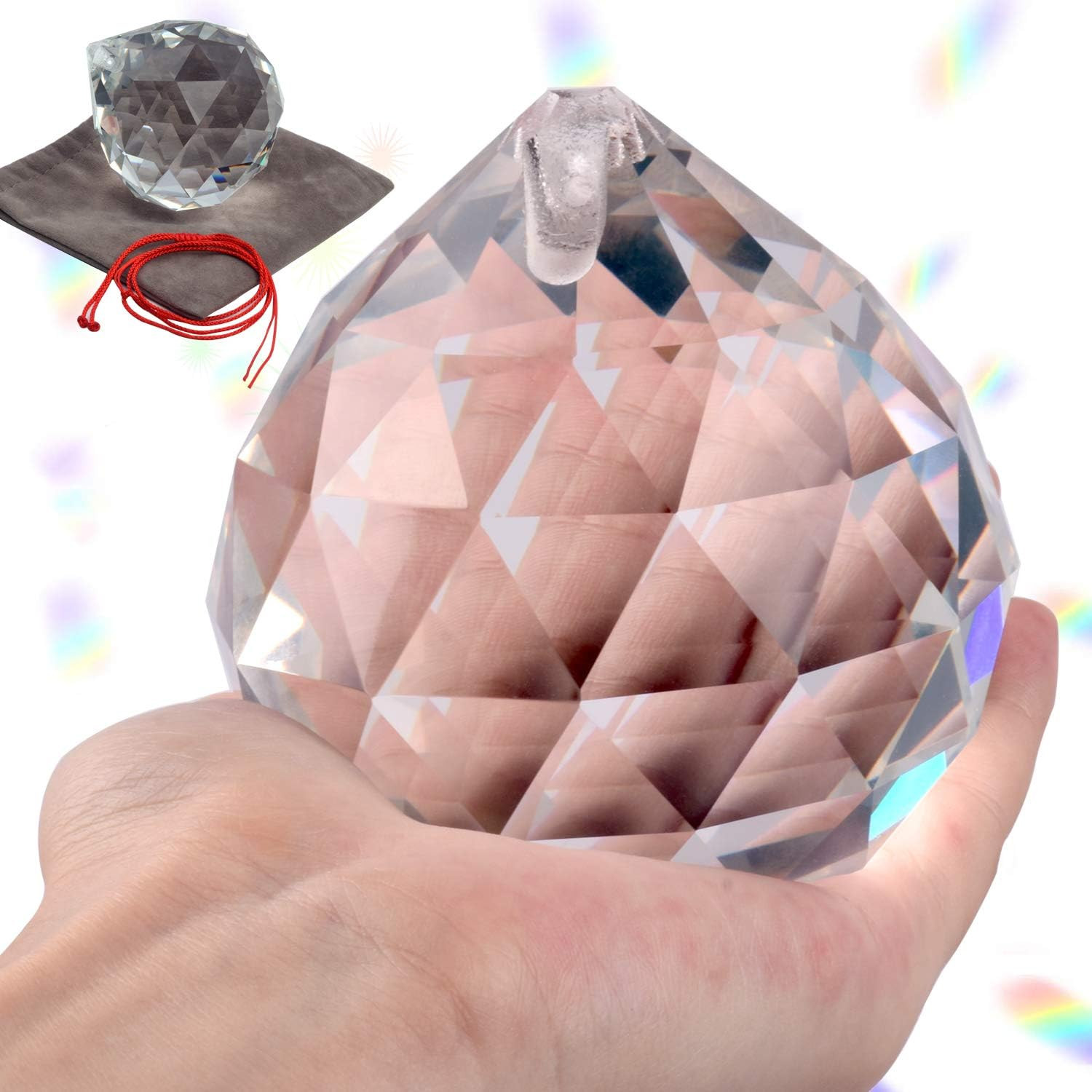 Hanging Large Prism Pendant Sun Catcher Rainbow Maker Crysta...