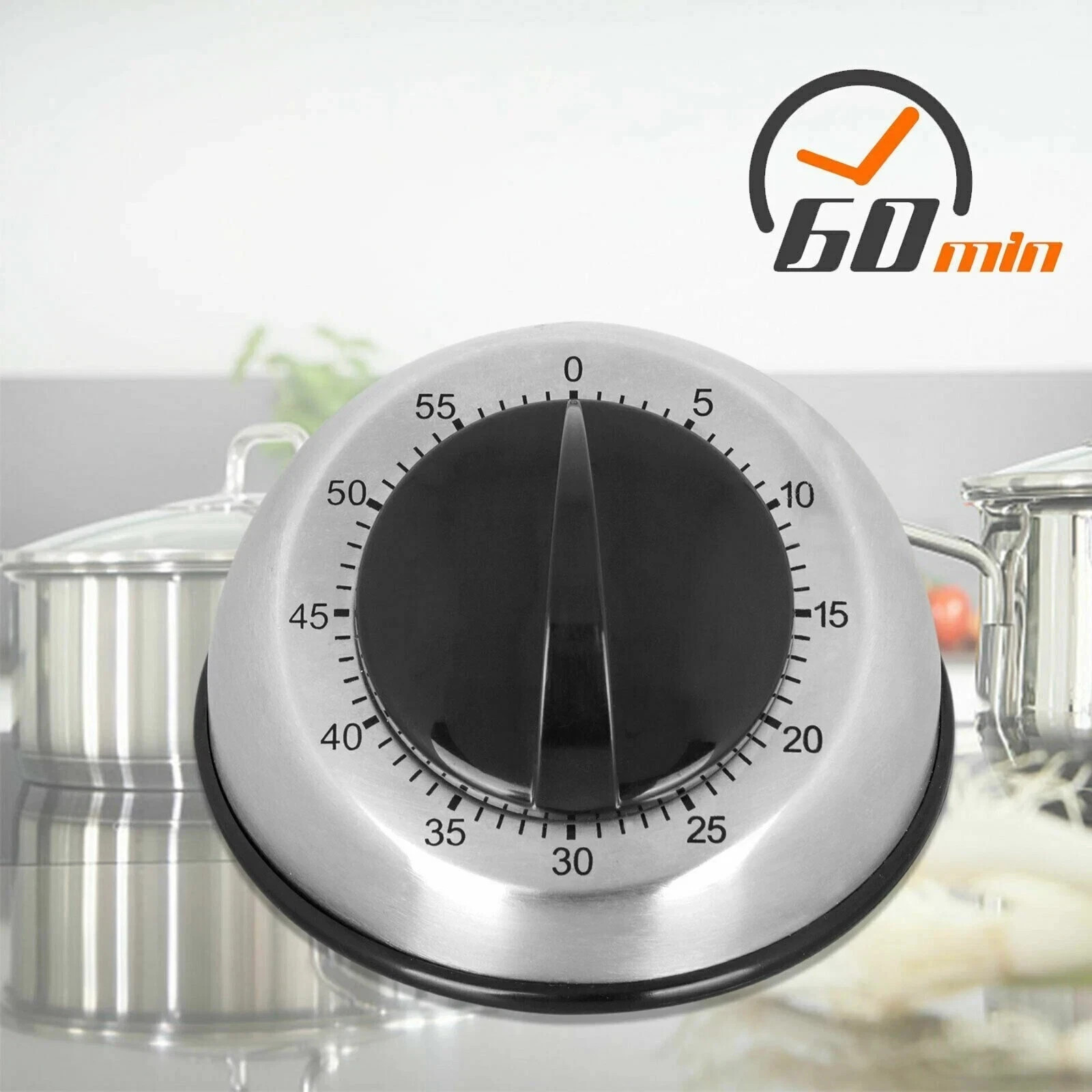 Long Ring Bell Alarm 60-Minute Mechanical Wind Up Kitchen Ti...