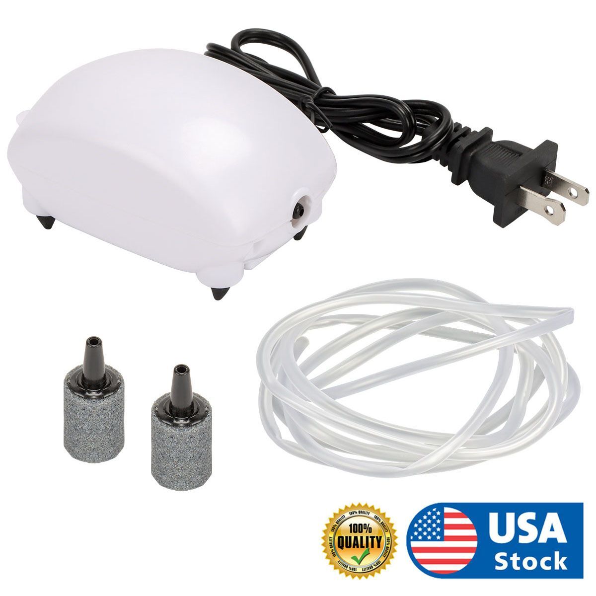 Air Bubble Stone Aerator Fish Tank Pond Hydroponic Oxygen Ge...