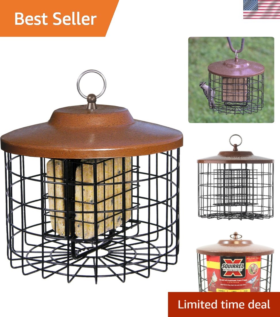 Squirrel-Proof Double Cage Bird Feeder for Finches