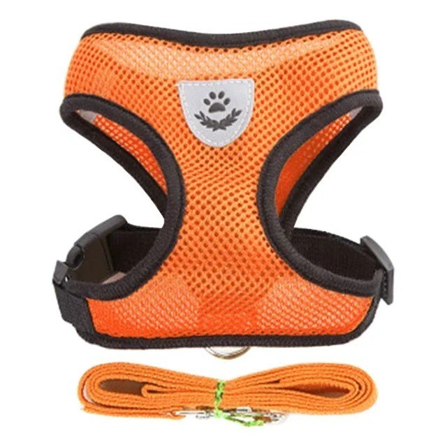 Adjustable Polyester Cat Harness Vest With Walking Leash for...