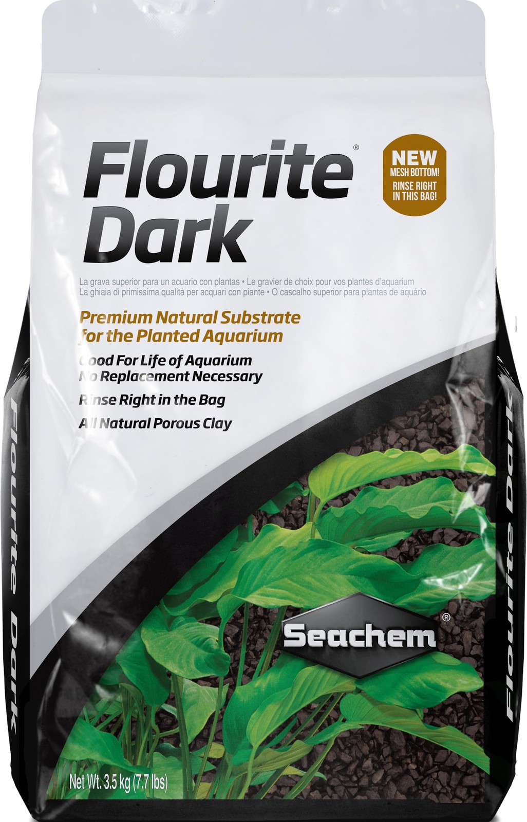 Seachem Flourite Black Dark Gravel - 7.7 lbs