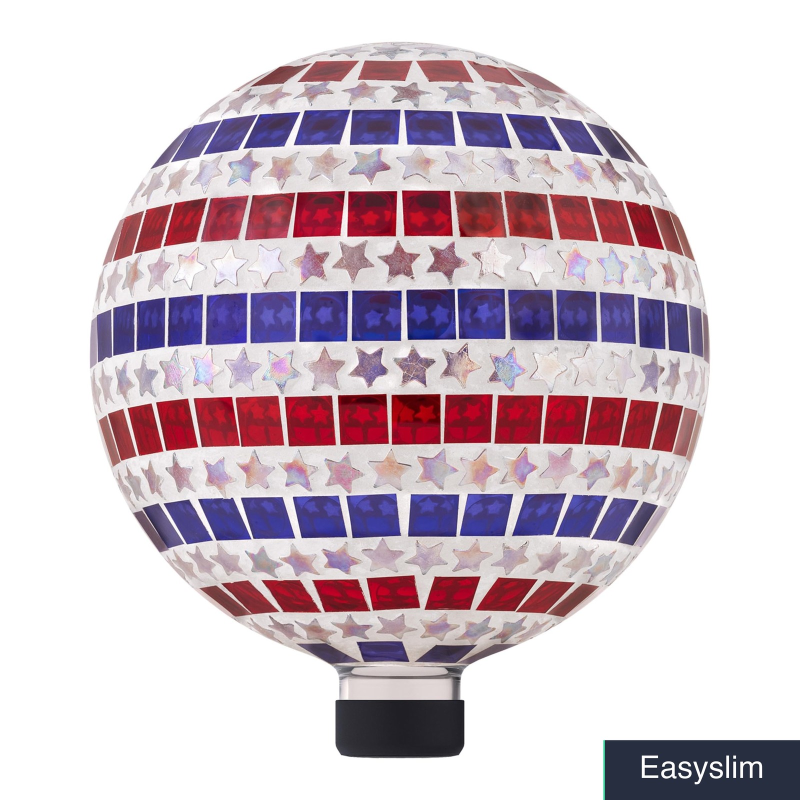 Gazing Globe 10" Red, White & Blue Starry Night Sky