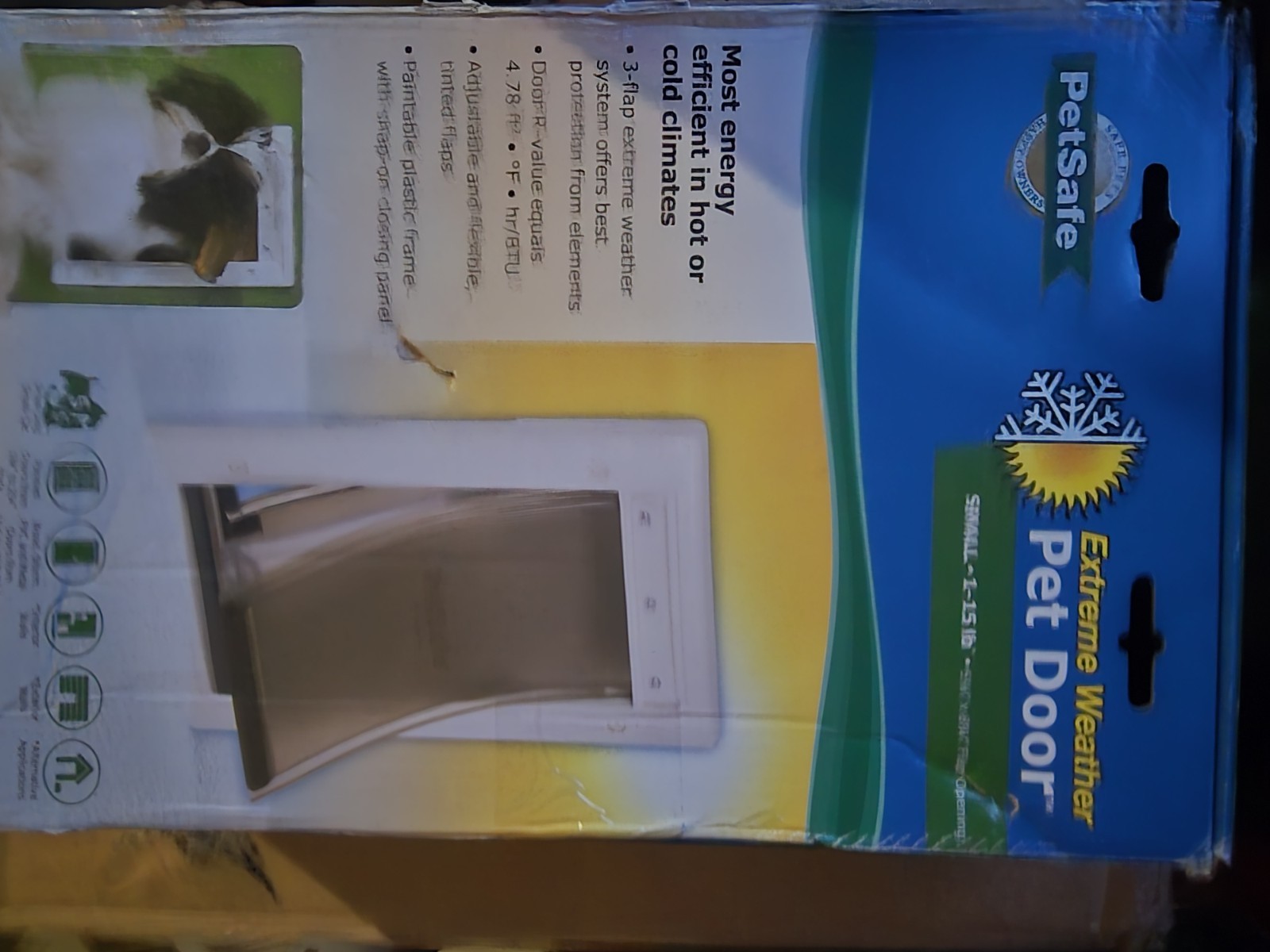 PetSafe Big Cat Small Dog Door 1-25 Lb 4-Way Locking White