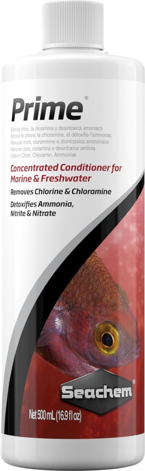 Seachem Prime Water Conditioner 500ml - Chlorine & Ammonia R...