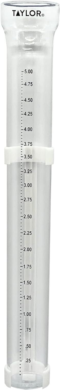 Taylor ClearVu 5" Capacity Rain Gauge