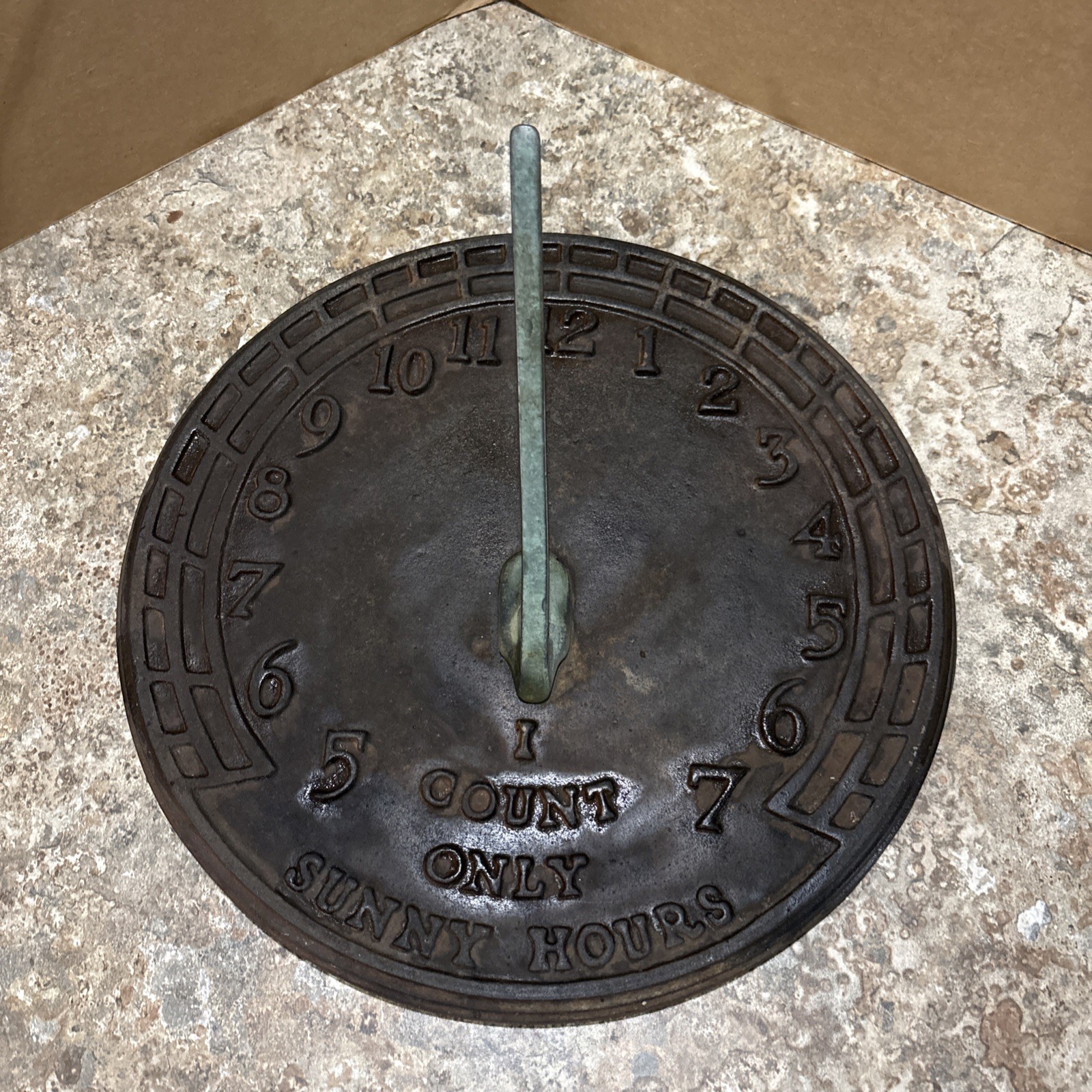 Vintage Sundial Virginia Metalcrafters Cast Iron I Count Onl...