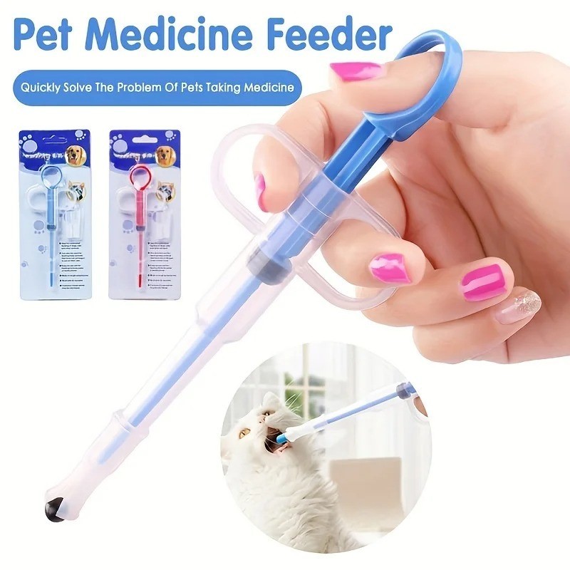 Pill Dispenser Syringe for Dog & Cat Tablets or Capsules