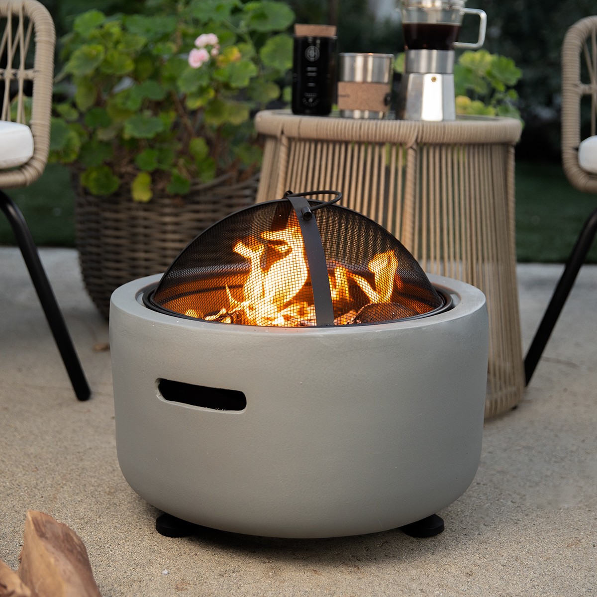 Fire Pit Heater | Backyard Wood Burning Stove | Patio Deck F...