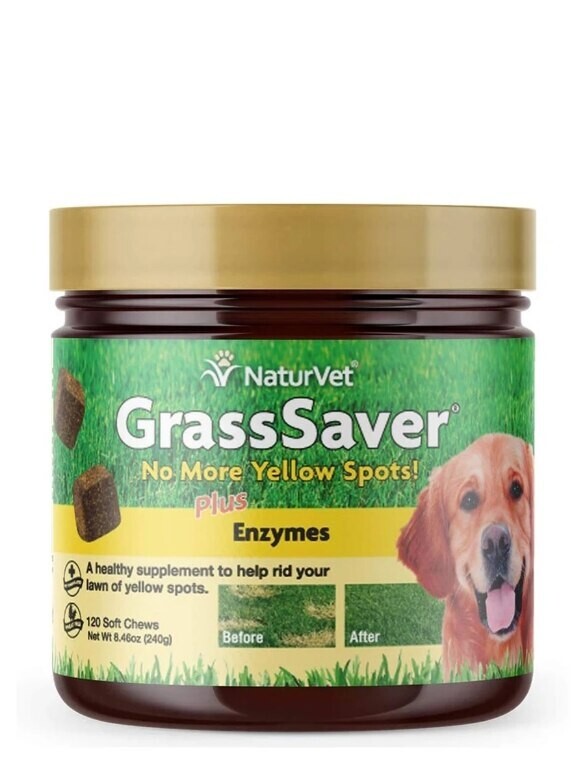 NaturVet Grass Saver Enzymes for Dogs - Yellow Stain Elimina...