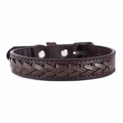 Genuine Real Leather Collar for Dogs & Cats (Adjustable, Pur...