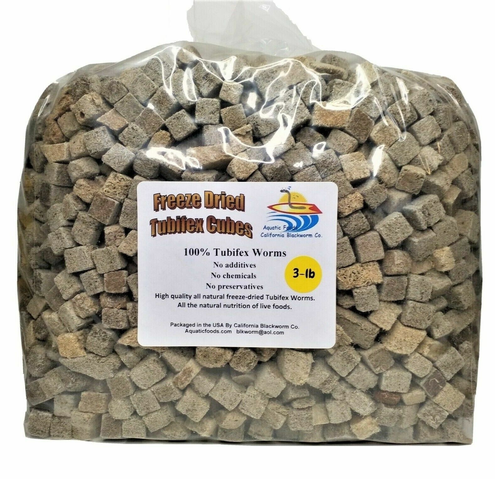 Tubifex Worms Freeze Dried Cubes - Clean Dust Sifted