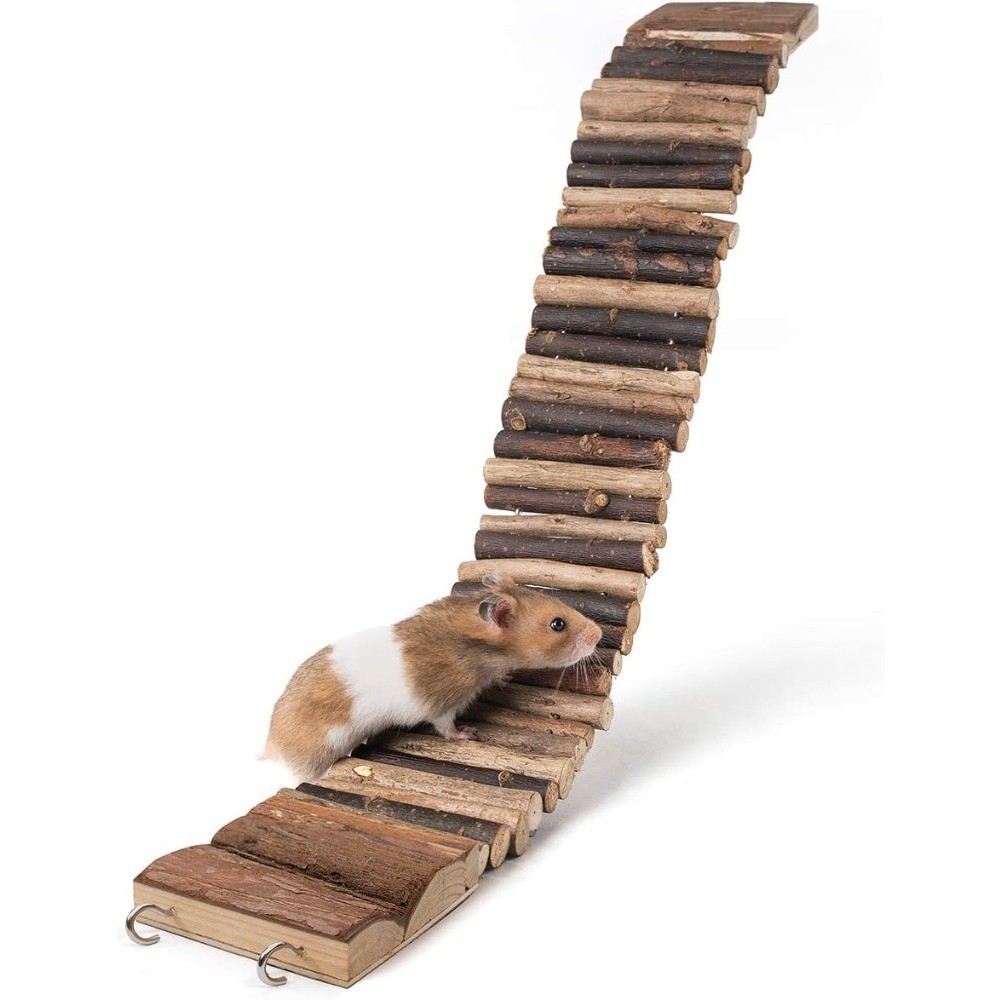 Small Animal Suspension Bridge Toy - Long Climbing Ladder fo...