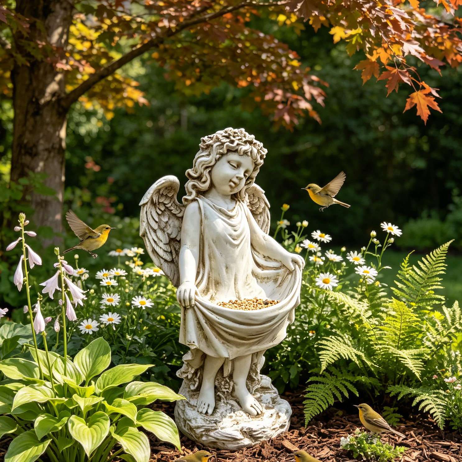 Tall Resin Angel Garden Statue