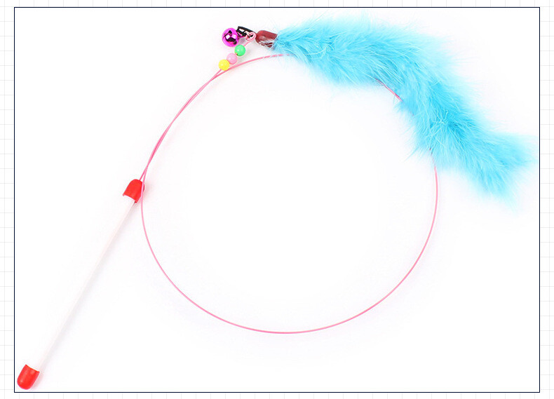 Cat Feather Toy - Interactive Cat Kitten Chaser Teaser Wire...