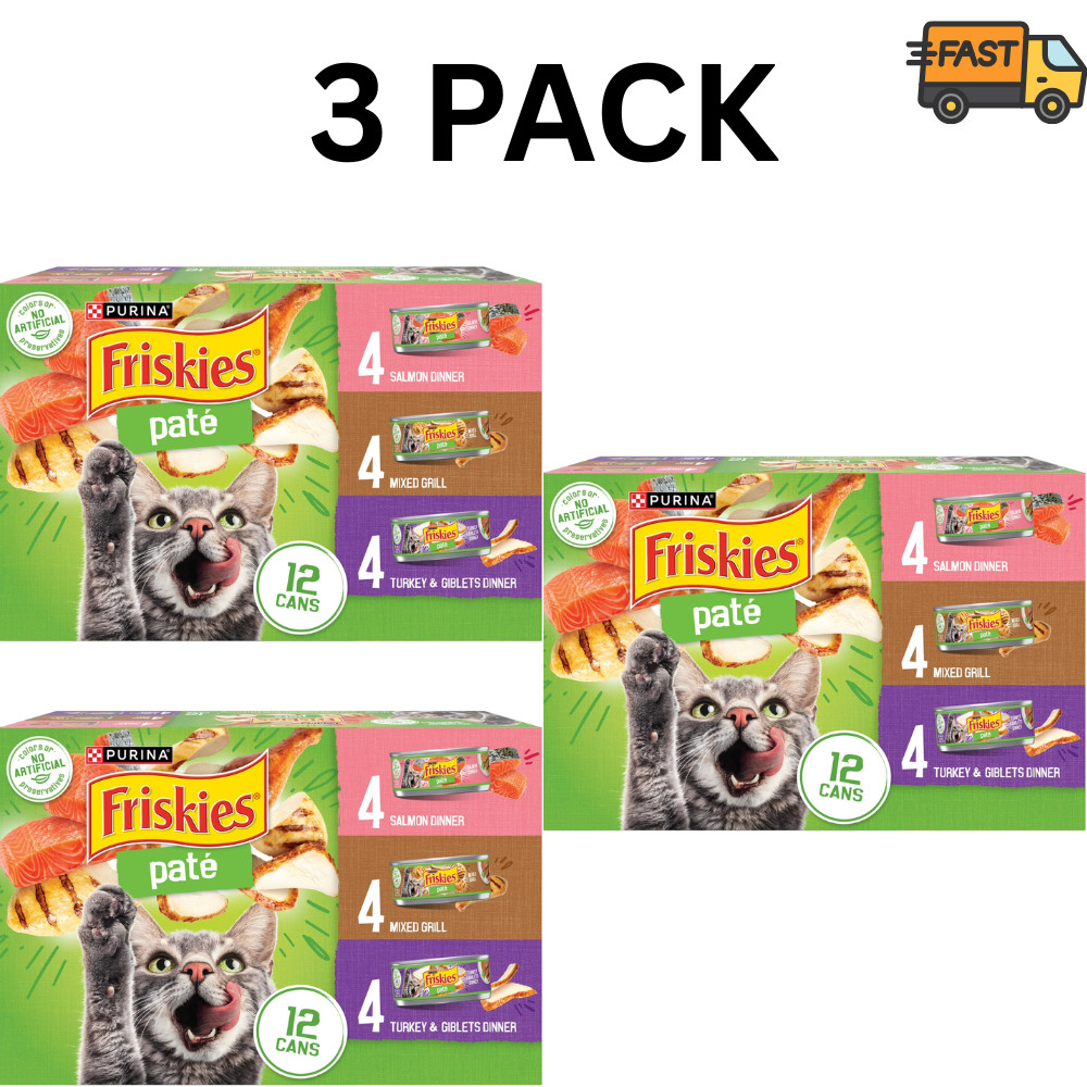 Friskies Pâté Salmon Mixed Grill Wet Cat Food 5.5oz 3-Pack (...