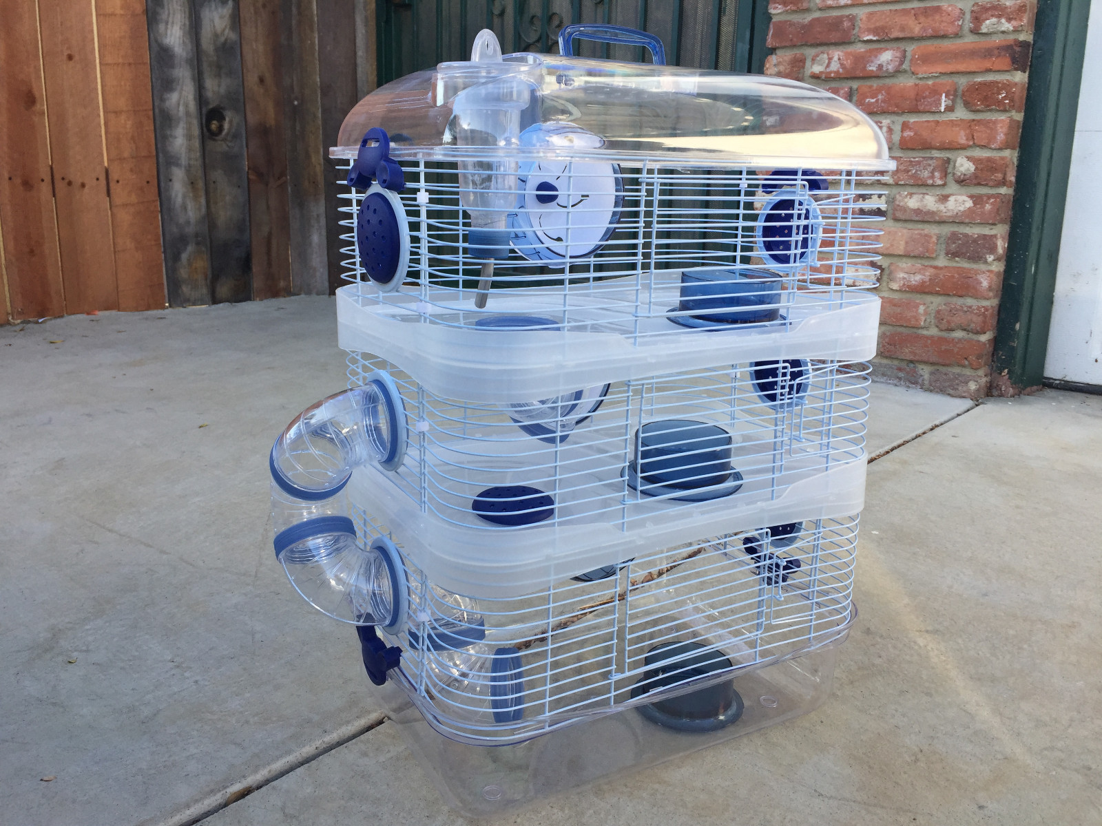 Clear Acrylic Floor Cage for Gerbils and Mice - 3-Solid Desi...