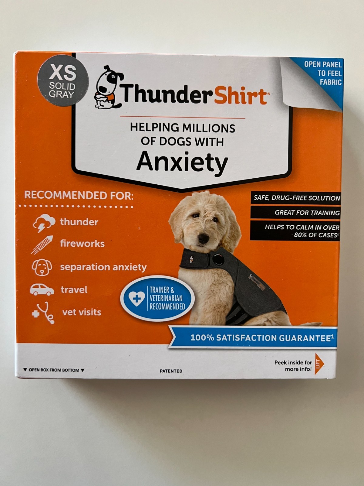 Thunder Shirt for Dogs - Anxiety Relief Calming - Heather Gr...