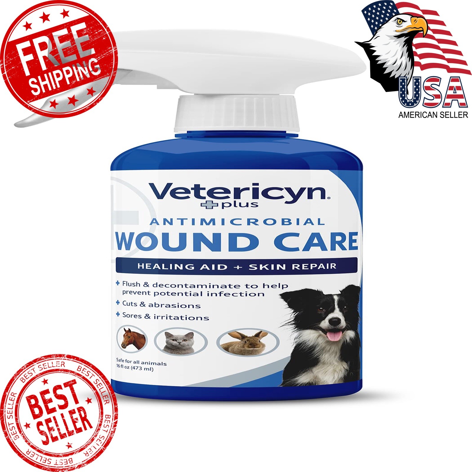 Vetericyn Plus All Animal Wound Care Spray - 16oz