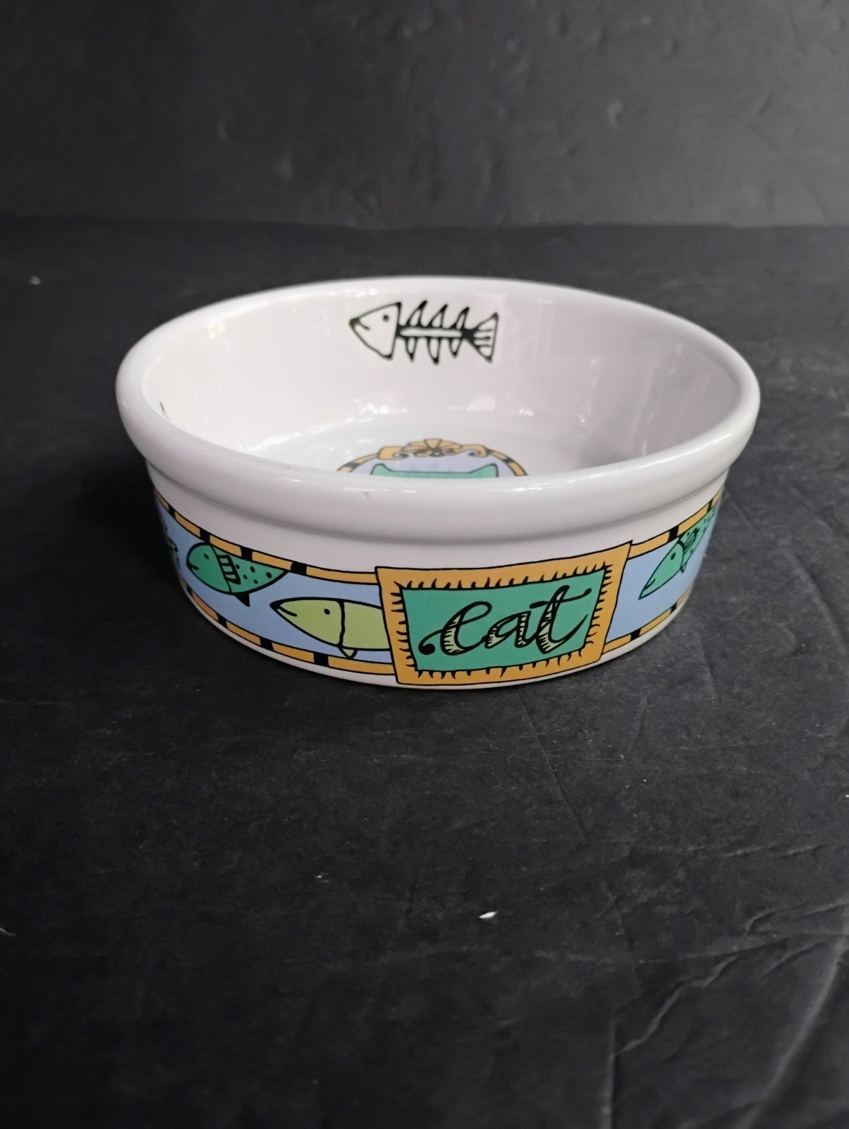 Signature Housewares Ursula Dodge Stoneware Cat Food Bowl "M...
