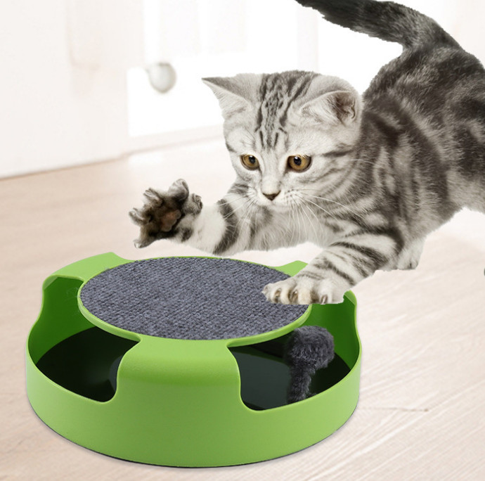 Automatic Cat Toy Plush Mouse Turntable Disc