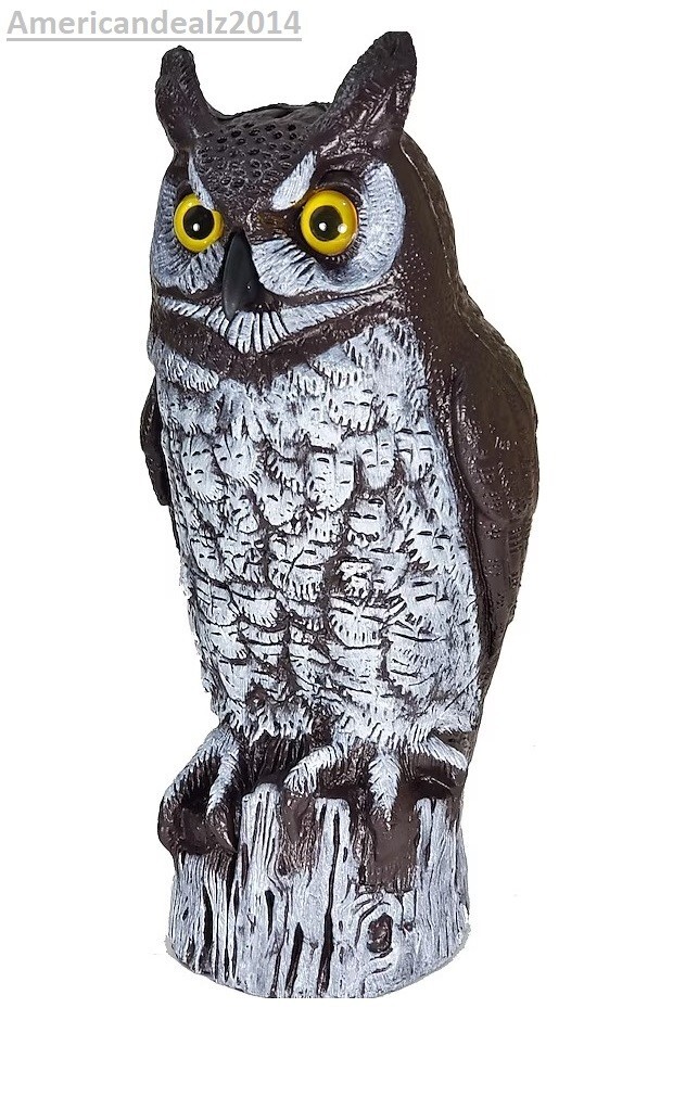 Dalen 16" Natural Enemy Horned Owl Statue Bird Repellent